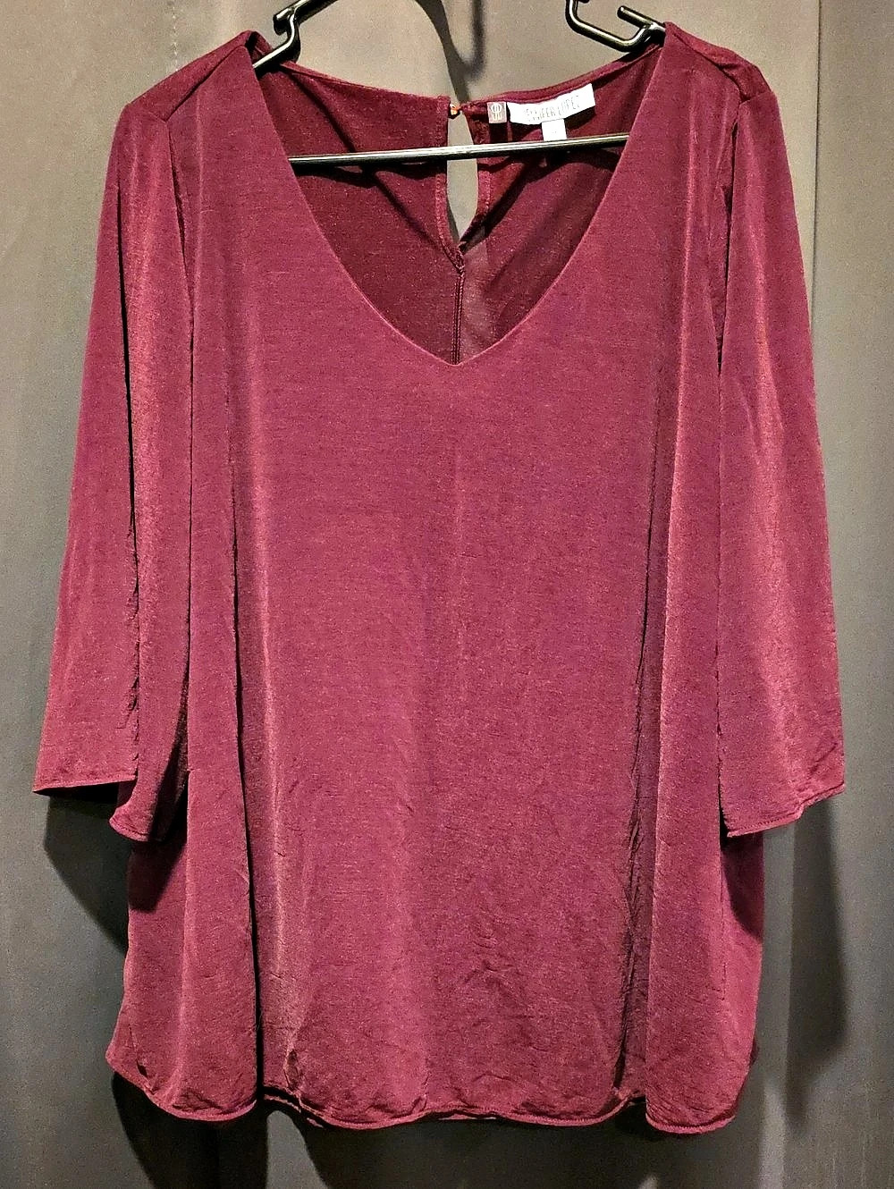 Jennifer Lopez Long Sleeve Blouse in Purple Size XL